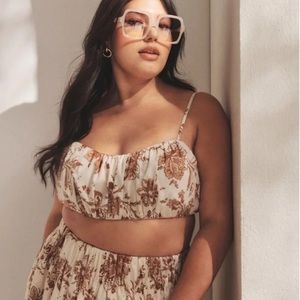 NWT Abercrombie& Fitch Ruched Tiny Set Top Size Medium